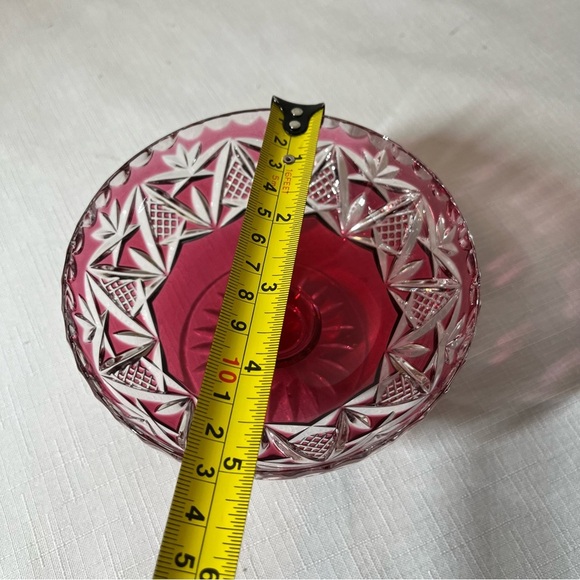 Nachtmann Lead Crystal Bowl Footed Overcatch Glass Candy Jewelry Vintage - Picture 4 of 4